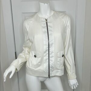 Paul & Shark White Bomber Jacket Sporty Design